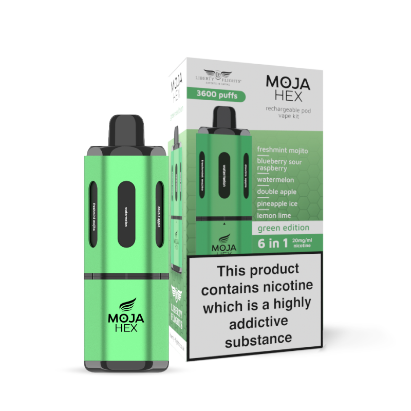 MOJA Hex Pod Kit - 6-in-1  - 3600 Puffs