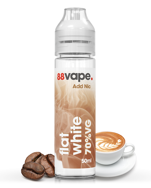 Flat White Coffee Short Fill - 70% VG | 88Vape  Vaping Direct