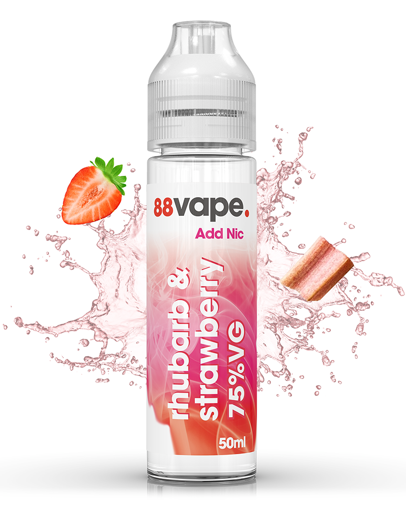 Rhubarb & Strawberry Short Fill Splash Background