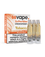 18mg Tobacco Pre-Filled Clearomizers (x3)